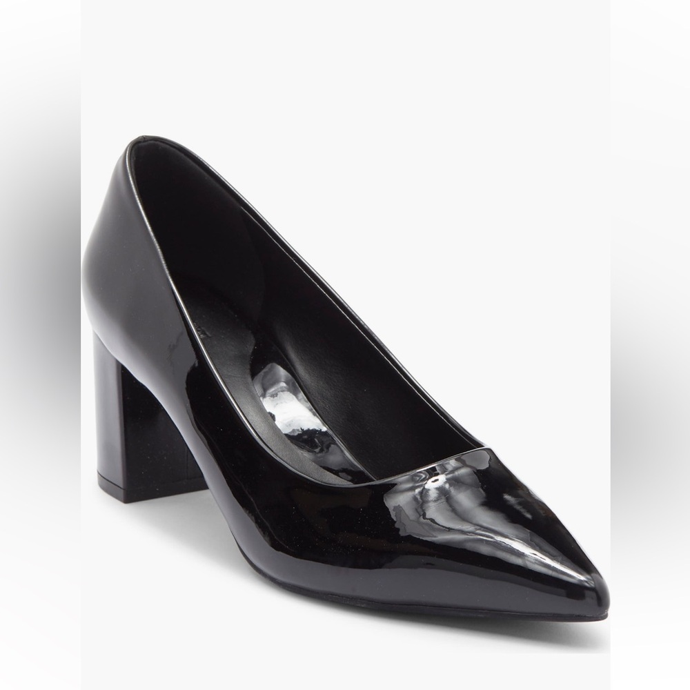 NWT Nordstrom Sammy Pointed Toe Black Patent Pump 8.5